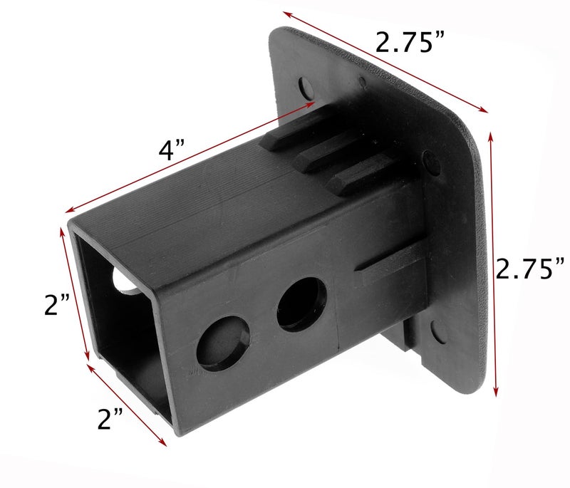 eVerHITCH 2 Inch USA Black and Chrome Flag Hitch Cover Plug Fits 2" Receiver - Image 3